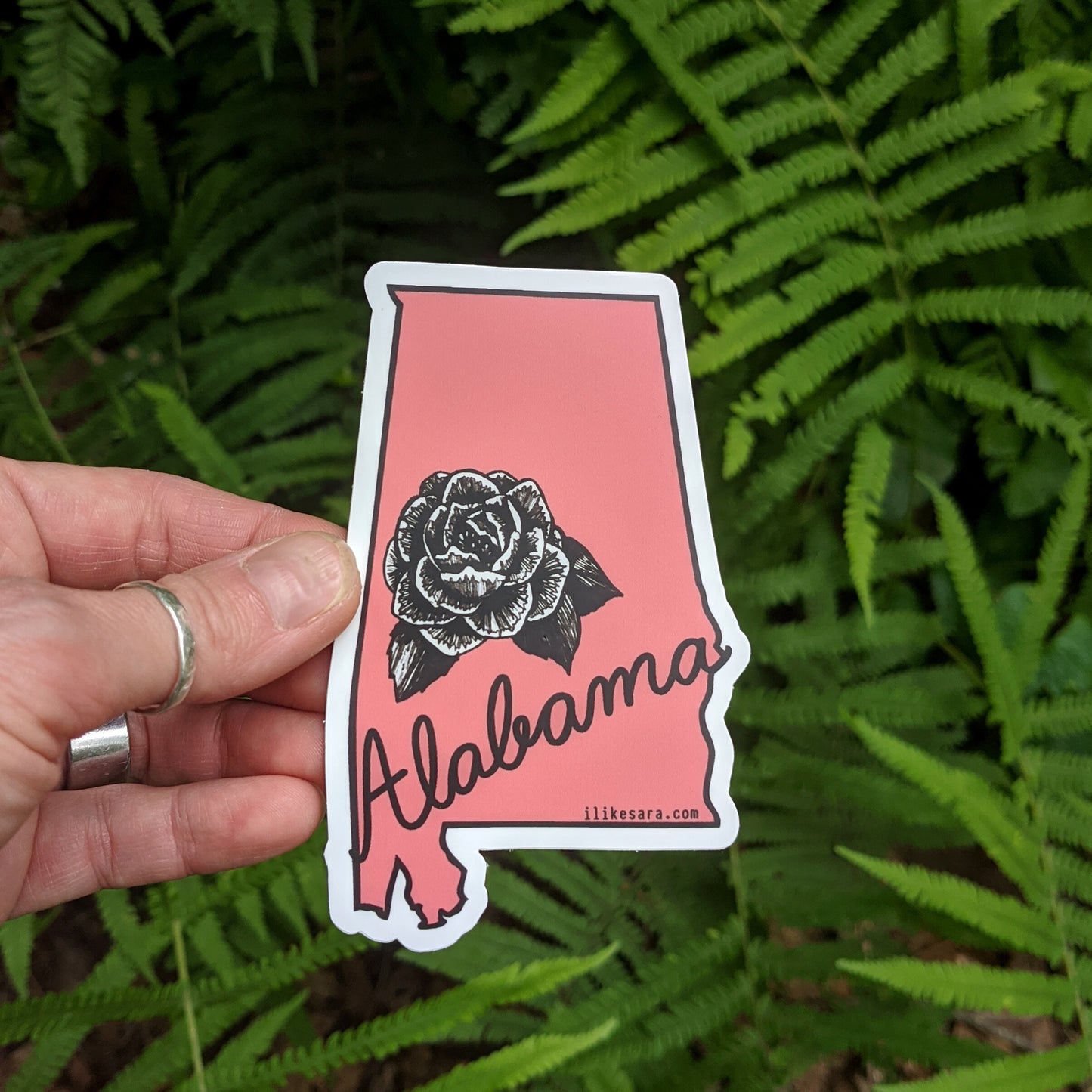 sticker | Alabama state flower Camellia - waterproof uv-resistant vinyl state flower decal