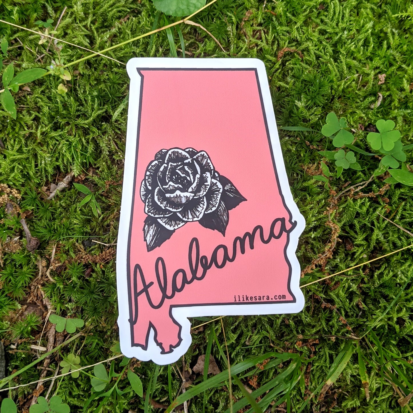sticker | Alabama state flower Camellia - waterproof uv-resistant vinyl state flower decal