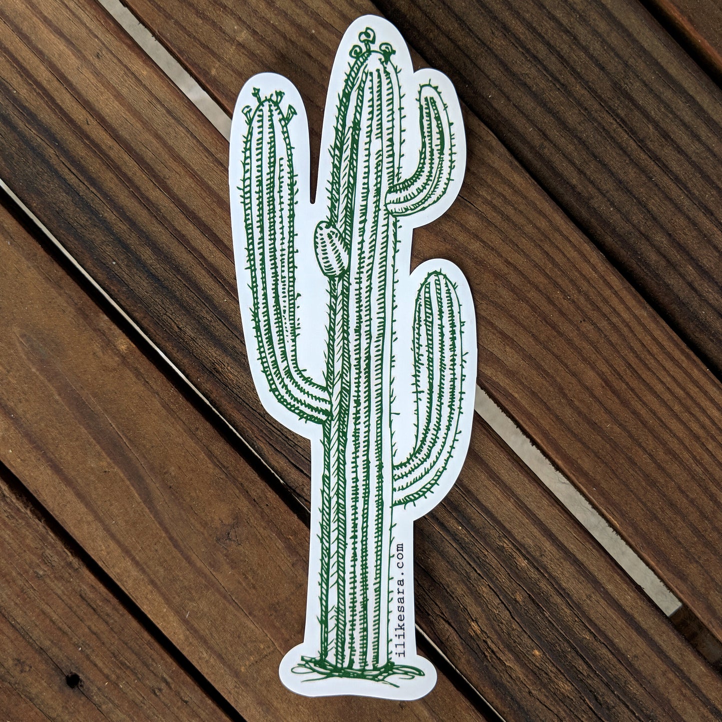 sticker | saguaro cactus - waterproof uv-resistant vinyl cacti decal