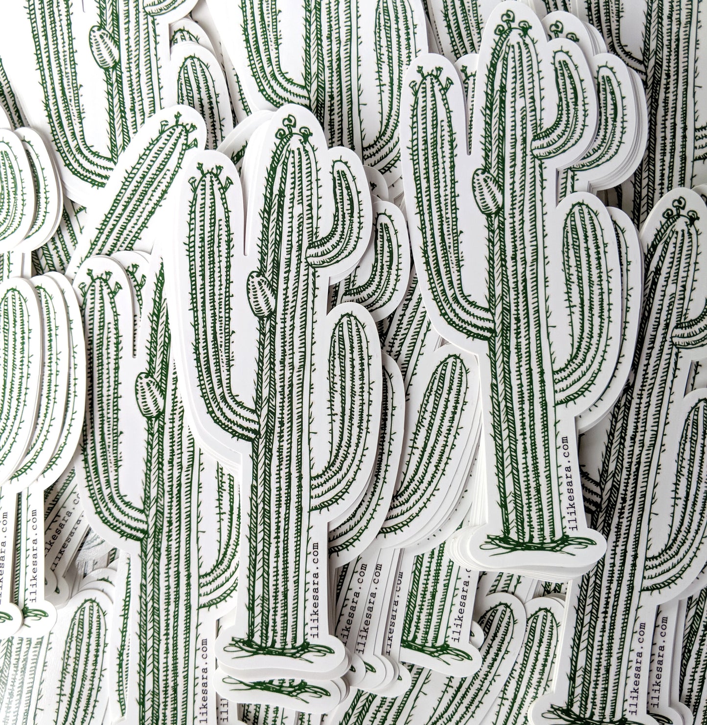 sticker | saguaro cactus - waterproof uv-resistant vinyl cacti decal