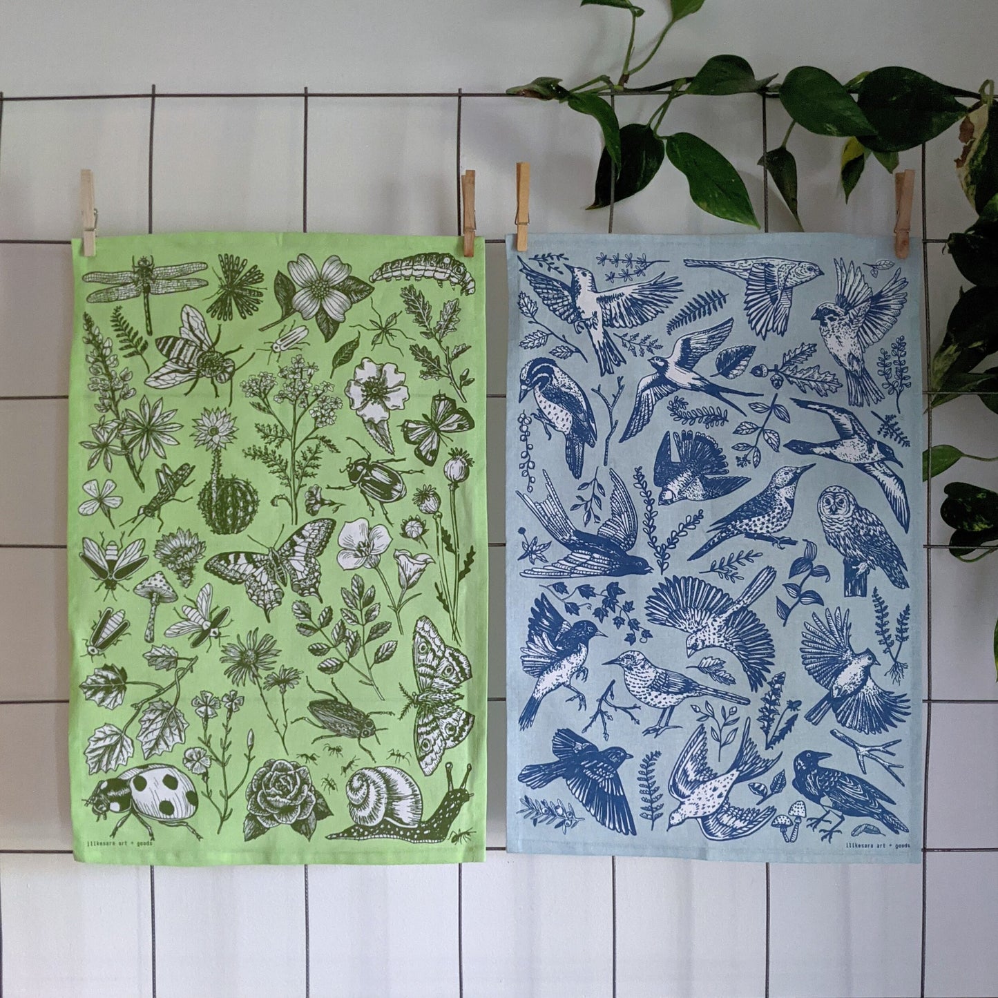 tea towel | bugs & blooms