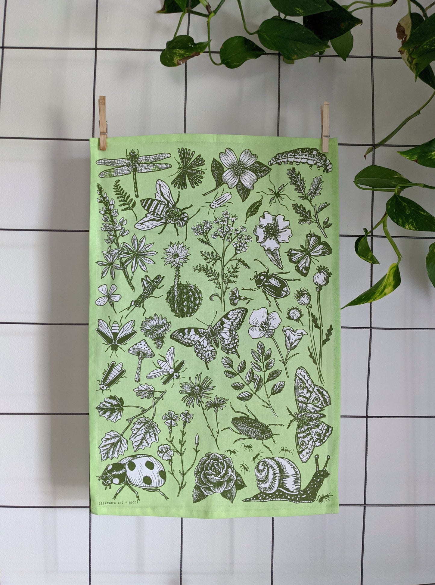 tea towel | bugs & blooms