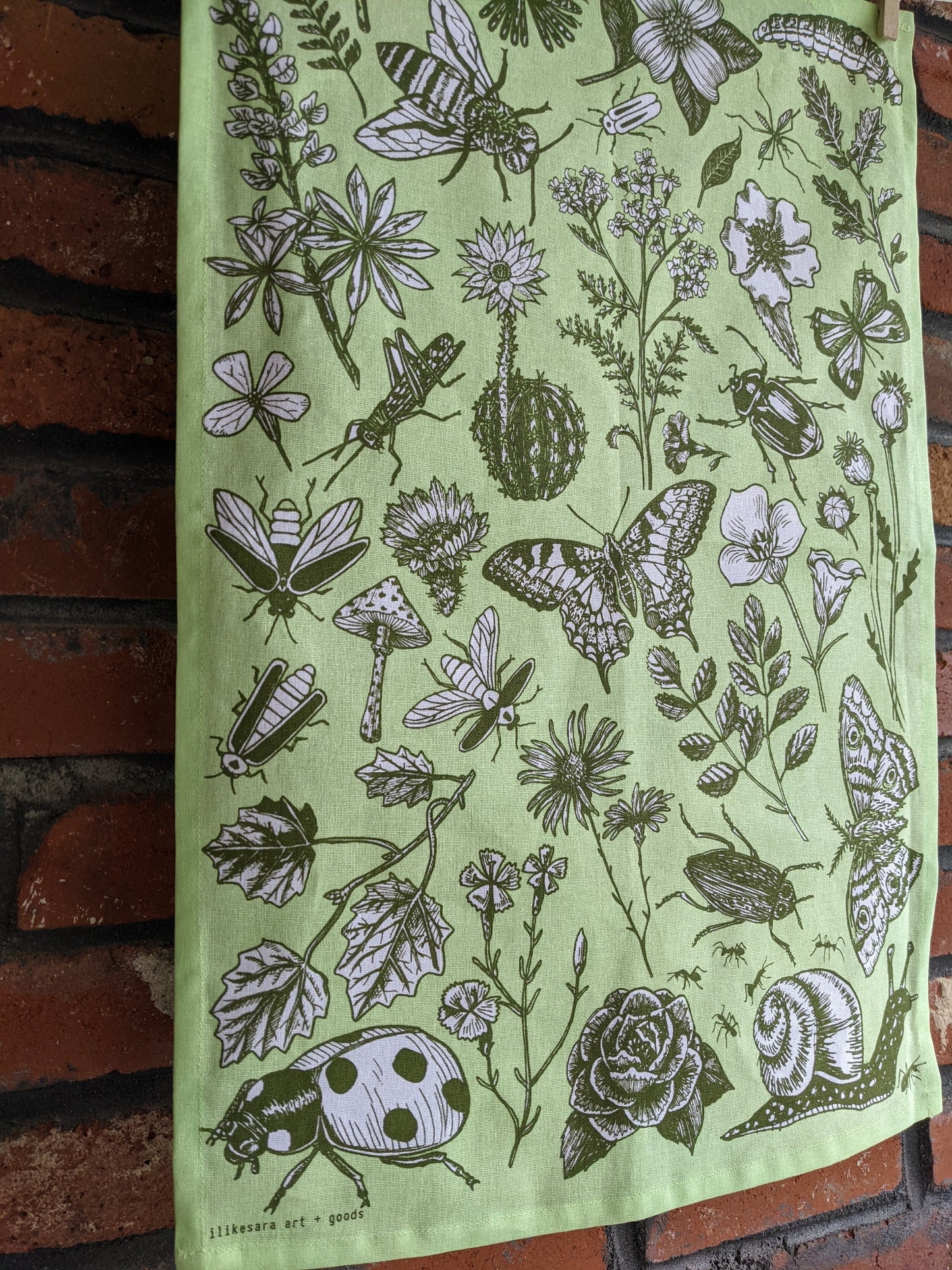 tea towel | bugs & blooms