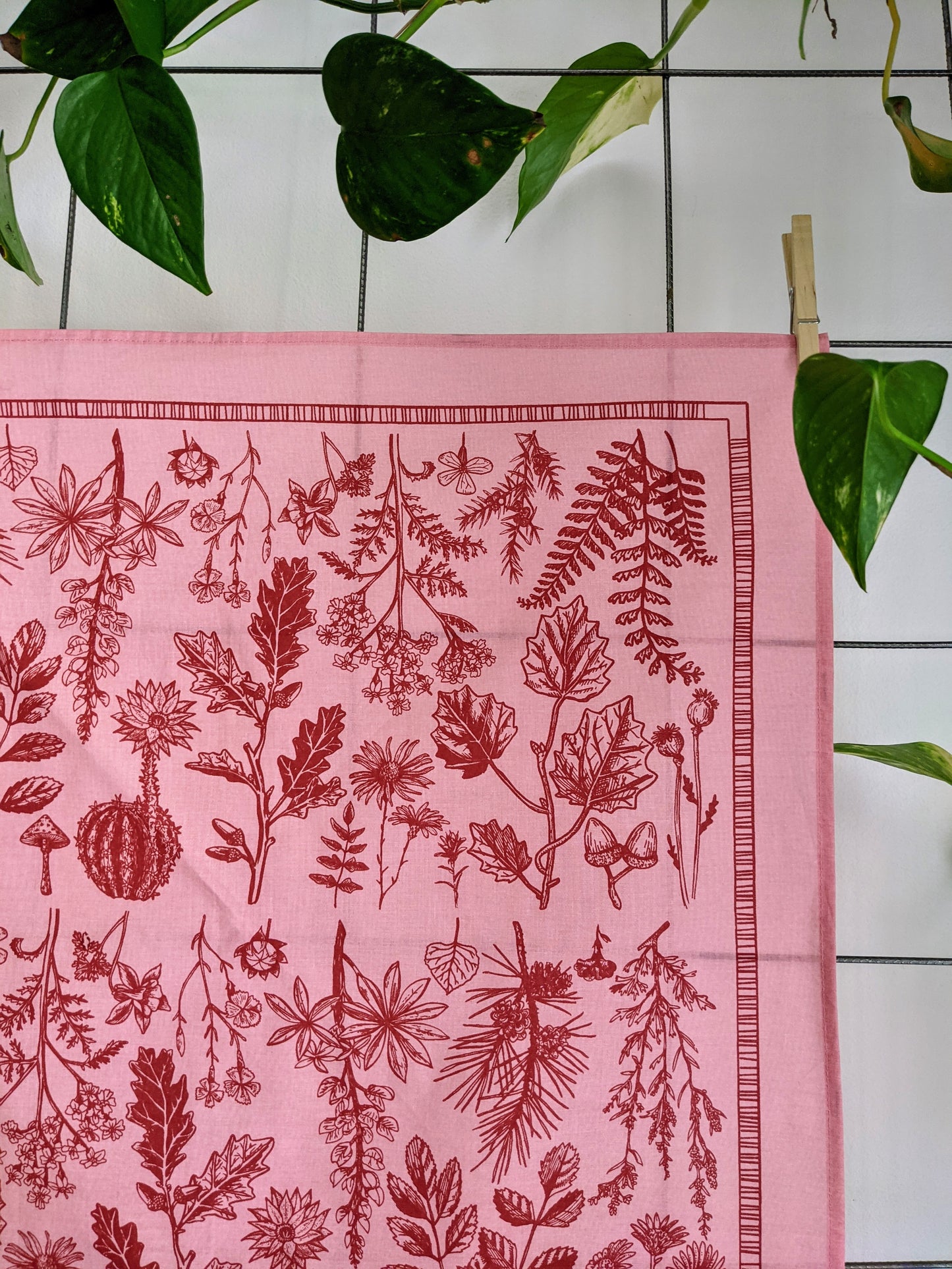 bandana | leaf & petal - light pink