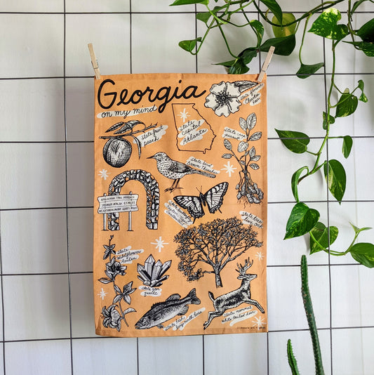 tea towel | Georgia symbols