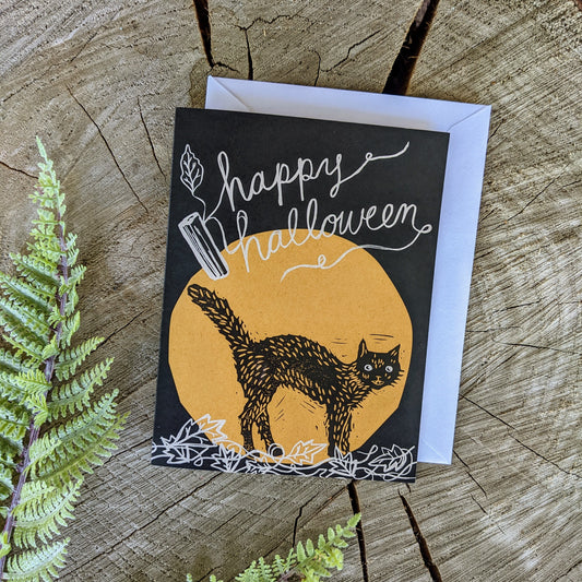 greeting card | happy halloween cat