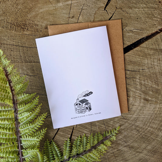 greeting card | mountains calling - anytime adventure