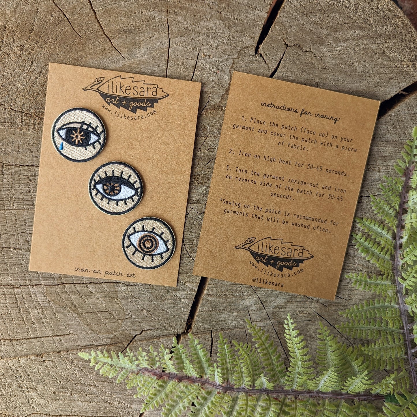 iron-on patch | eyeball 3 patch pack