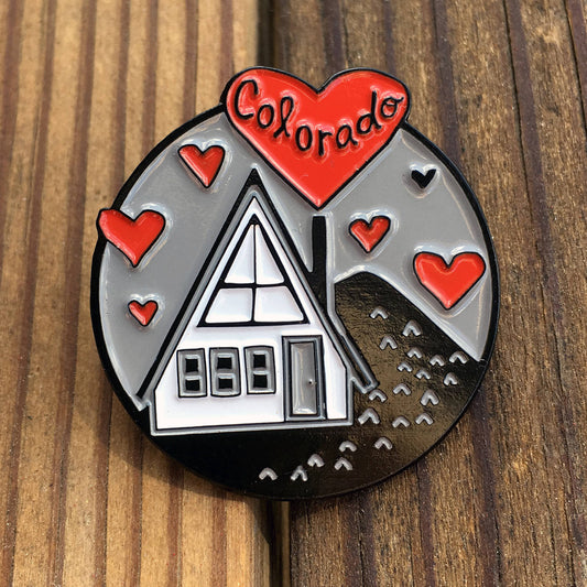 enamel pin | colorado cabin love