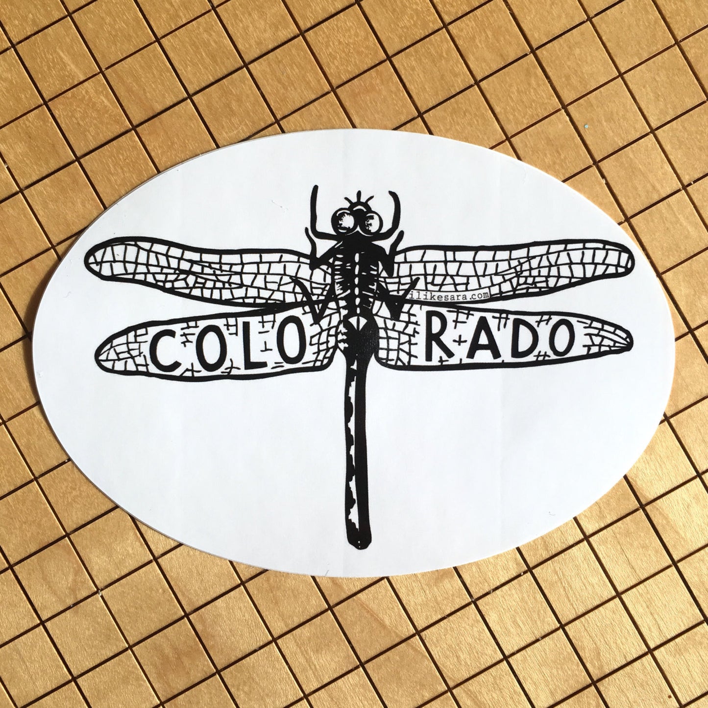 sticker | colorado dragonfly - waterproof uv-resistant vinyl state insect decal