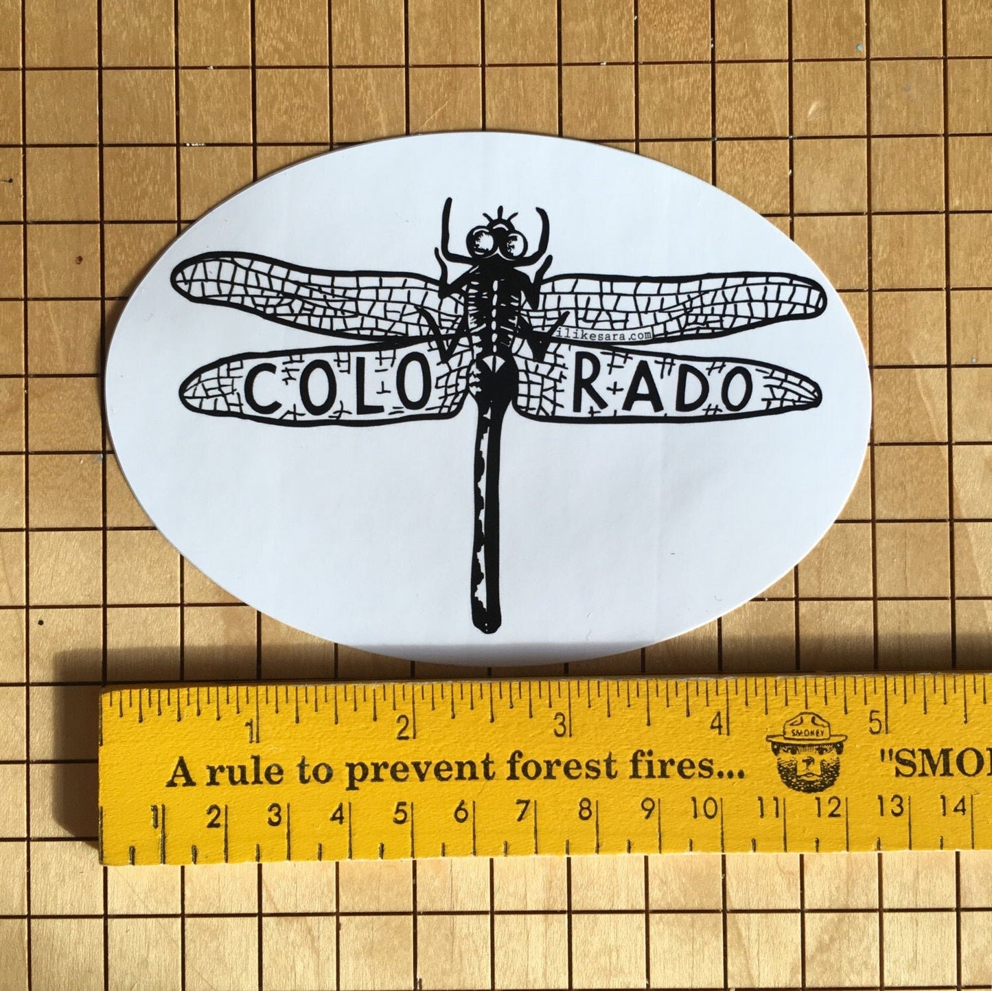 sticker | colorado dragonfly - waterproof uv-resistant vinyl state insect decal