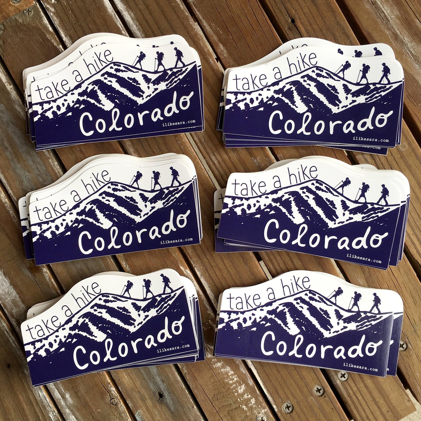 sticker | take a hike colorado - waterproof uv-resistant vinyl state decal