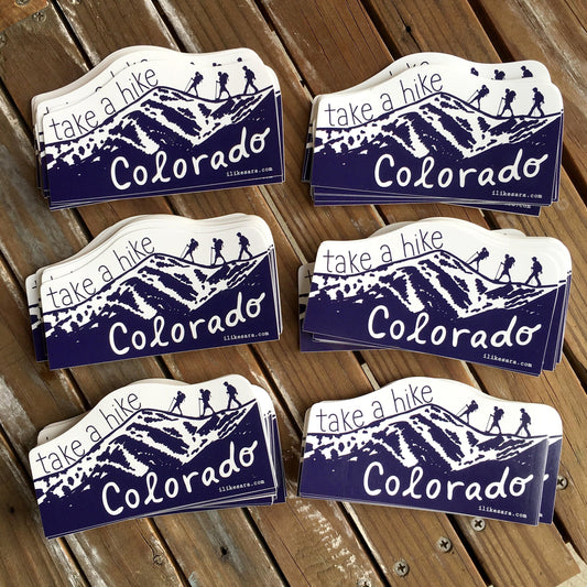 sticker | take a hike colorado - waterproof uv-resistant vinyl state decal